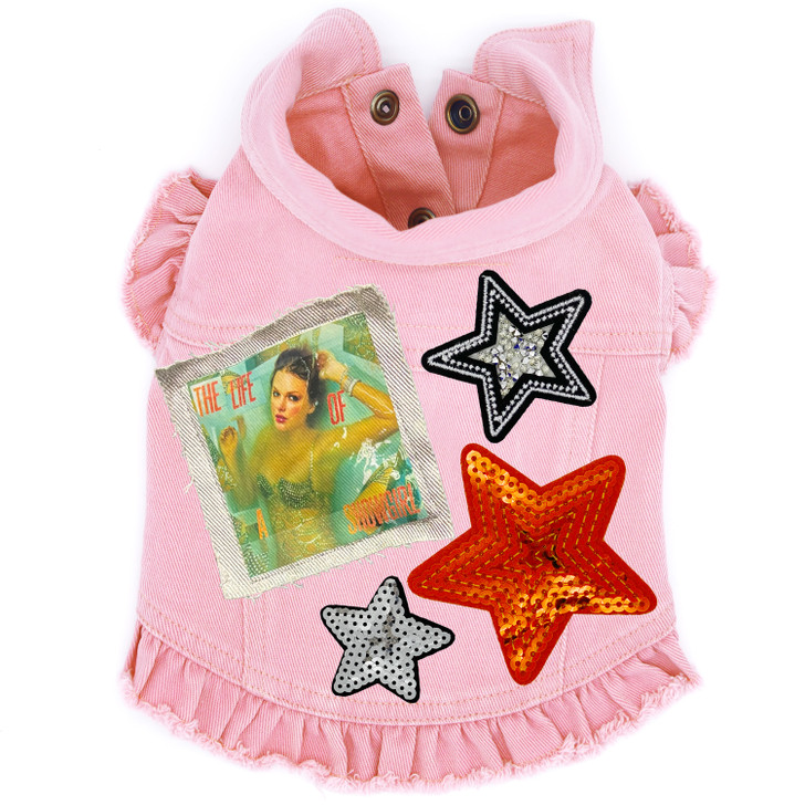 Life of a Showgirl Swiftie inspired Denim Dog Jacket