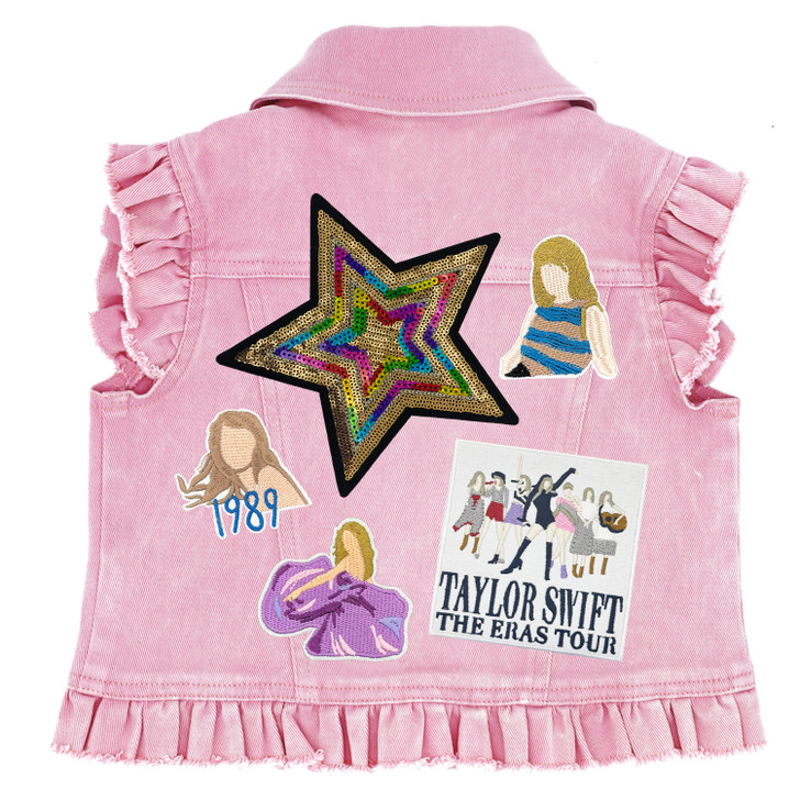 Eras Tour Swiftie Inspired - Kids Denim Vest