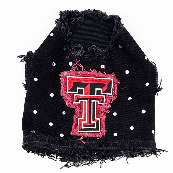 Red Raider Denim Harness Vest
