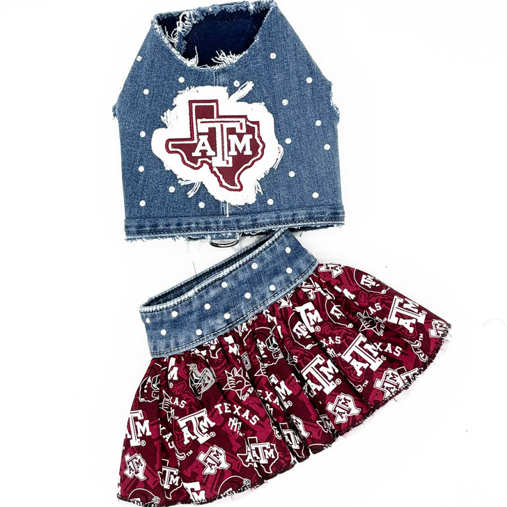 Aggie Denim Ruffle Skirt & Vest