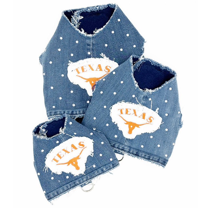 Longhorn Denim Harness Vest