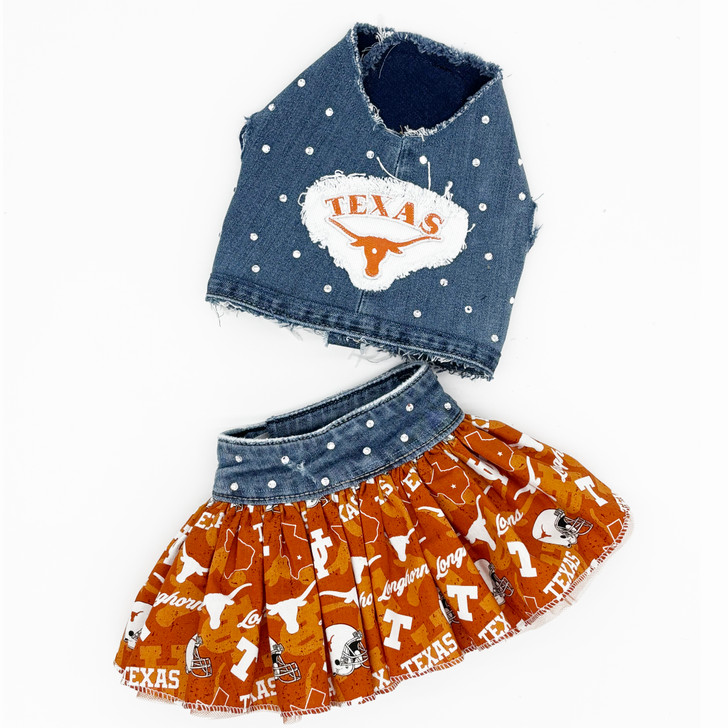 Longhorn Denim Harness Vest