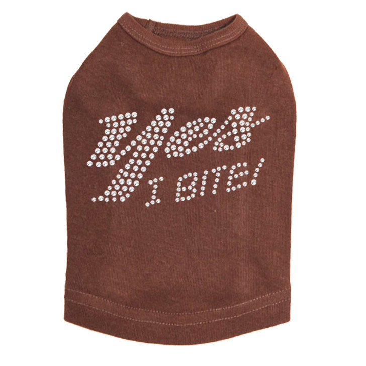 Yes I "Bite Dog rhinestone dog tank for large and small dogs.