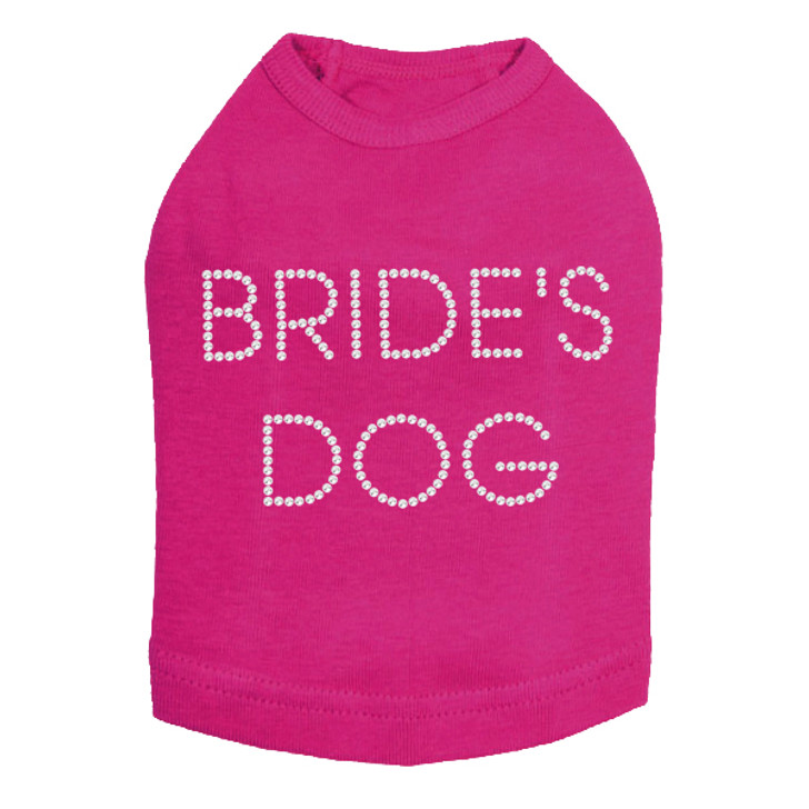 Bride's Dog rhinestone dog tank for large and small dogs.