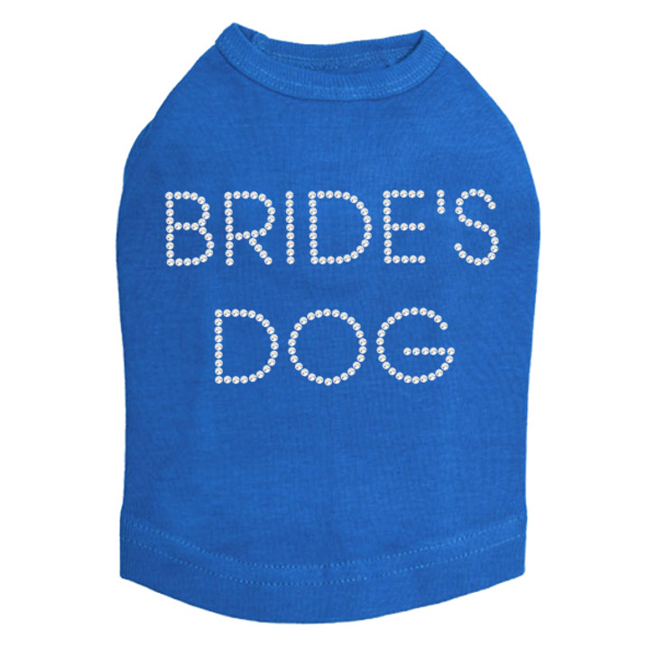 Bride's Dog rhinestone dog tank for large and small dogs.