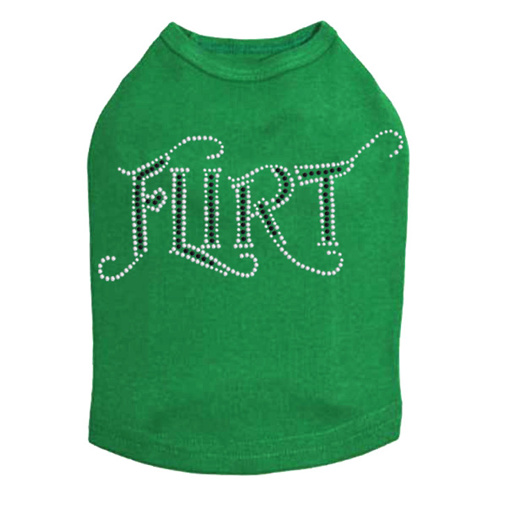 Flirt rhinestone dog tank for large and small dogs.