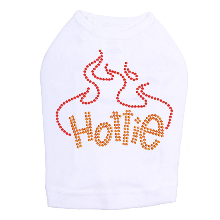 Hottie rhinestone dog tank for large and small dogs.