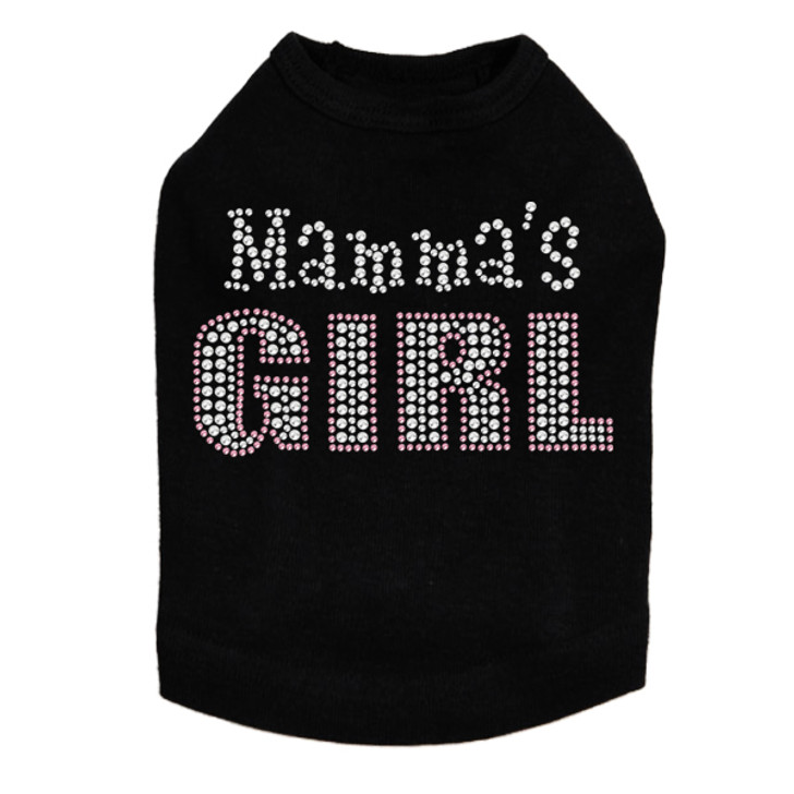 Mama's Girl rhinestone dog tank for large and small dogs.