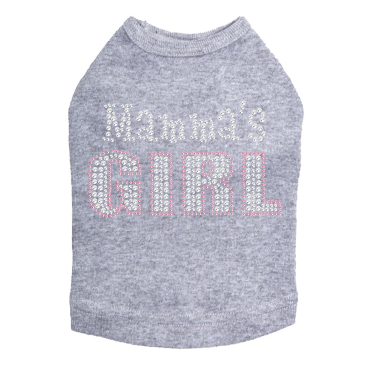 Mama's Girl rhinestone dog tank for large and small dogs.