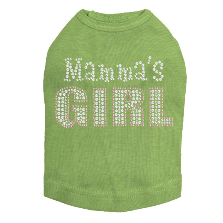 Mama's Girl rhinestone dog tank for large and small dogs.