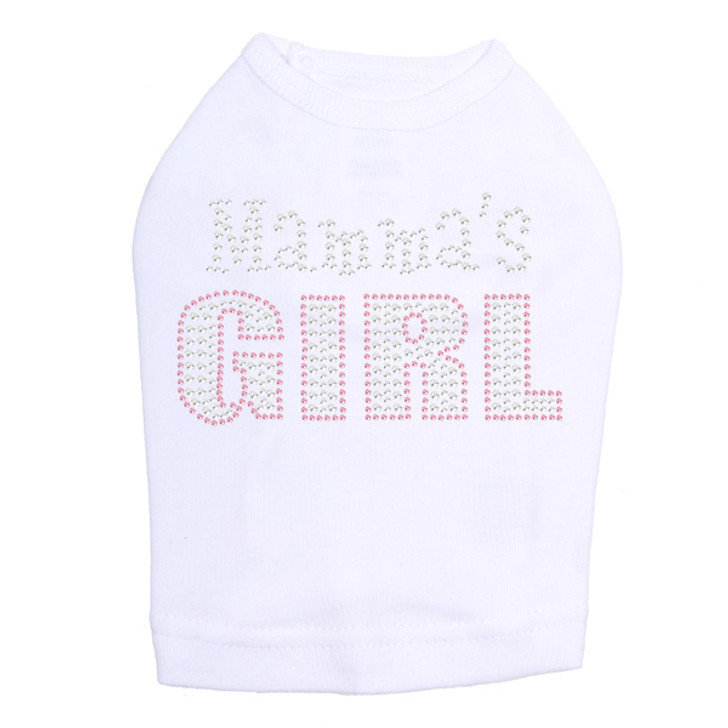 Mama's Girl rhinestone dog tank for large and small dogs.