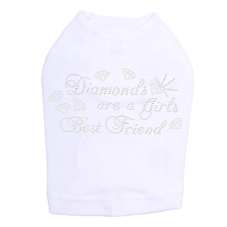 Diamonds are a Girls Best Friend #1 rhinestone dog tank for large and small dogs.