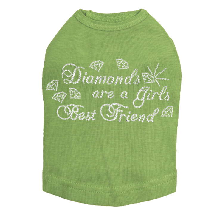 Diamonds are a Girls Best Friend #1 rhinestone dog tank for large and small dogs.