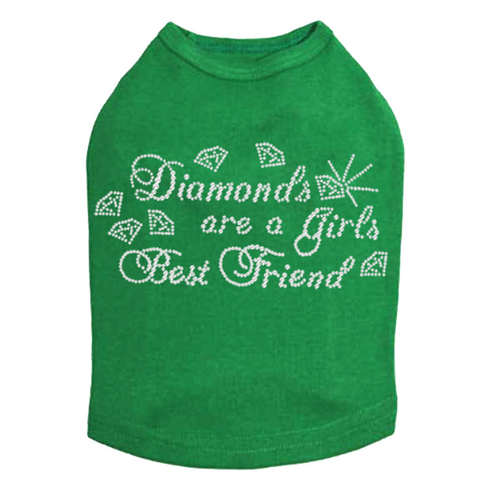 Diamonds are a Girls Best Friend #1 rhinestone dog tank for large and small dogs.