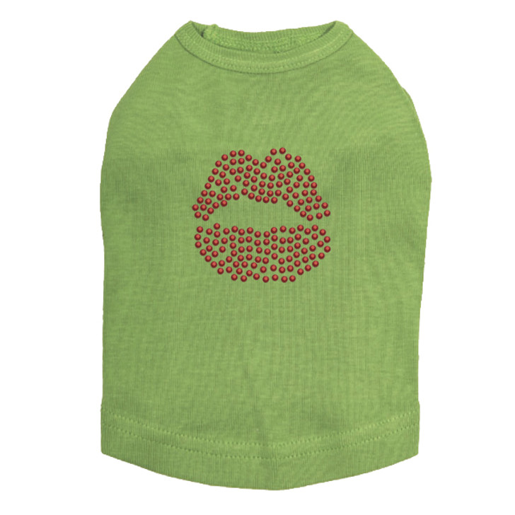 Red Lips - Dog Tank dog tank for large and small dogs.