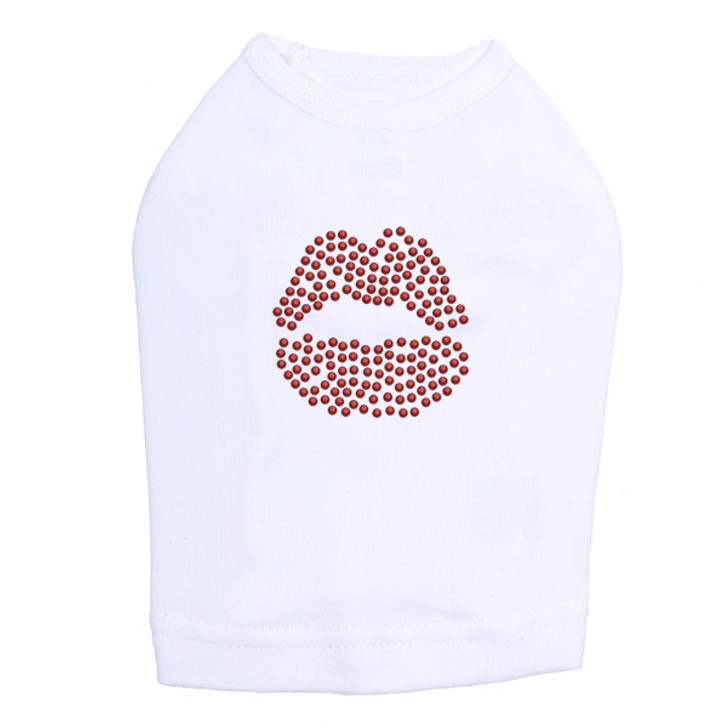 Red Lips - Dog Tank dog tank for large and small dogs.