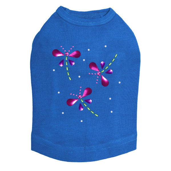 Pink & Purple Nailhead Butterflies dog tank for small and large dogs.