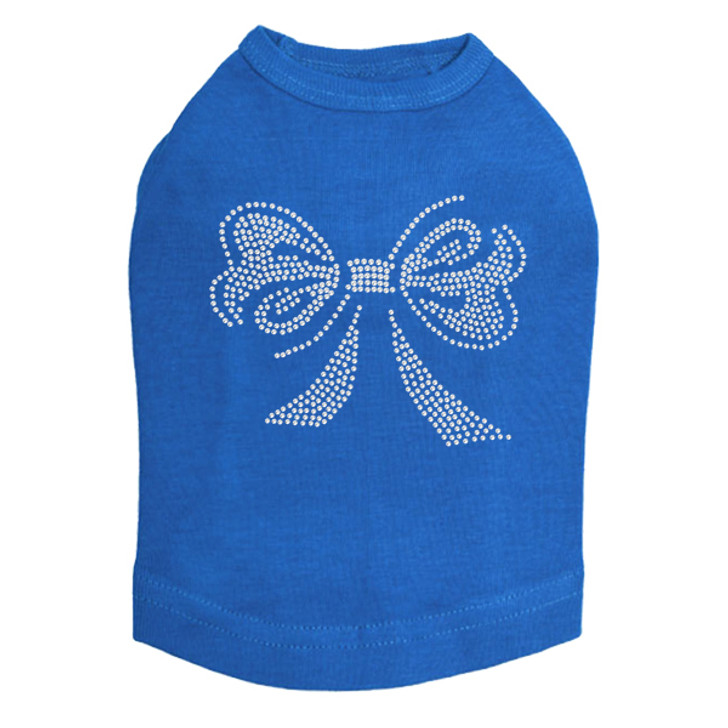 Bow - Rhinestones dog tank for large and small dogs.