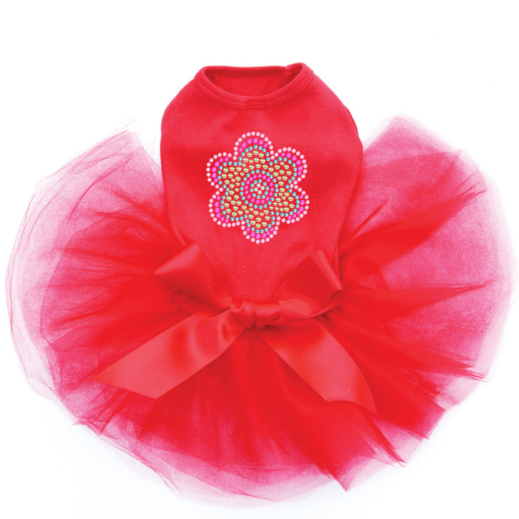 Multicolor Nailhead Flower dog tutu for large and small dogs.