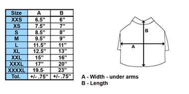 simplefootage: Dog Clothes Size Chart By Weight