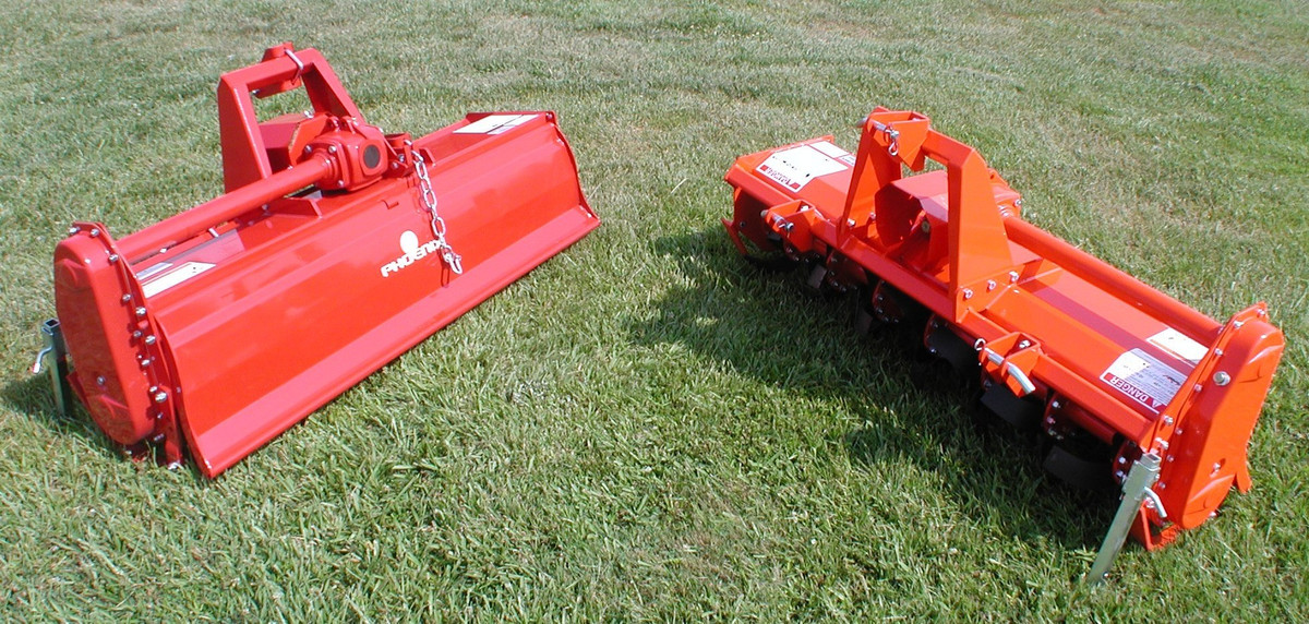 56" Phoenix (Sicma) 3-Point Tractor Rotary Tiller Model T5-56K

W/Slip Clutch

18 Tines Each Side- Tine # 4811285 Right/ 4811286 Left

Phoenix T5 Series Rotary Tillers are well suited for hobby farmers, fruit and vegetable growers, landscapers, nurseries, vineyards, and grounds maintenance operations. Applications include: soil conditioning and weed control, fertilizer incorporation, and seed bed preparation. Available in working widths from 36" to 60".

 Six Tines Per Flange
 Adjustable/Off Setable Lower and Upper Hitch Blocks (for up to 4" of offset)
 Drive Housing Oil Level Site Glass for Ease of Maintenance
 Multi-position Heavy Duty Zinc Plated Jack Stand
 Powder Coat Paint Finish Available in Red Or Orange
 Heavy Duty Adjustable Drag Board With Zinc Plated Check Chain
 Series 4 PTO Shaft With Slip Clutch
Made by Sicma

*images are representative but may differ from actual product

*Some Assembly Required