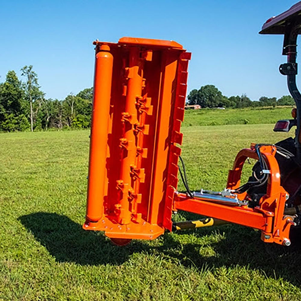 Phoenix Sicma MPE-230 ditch bank flail mower in vertical transport position