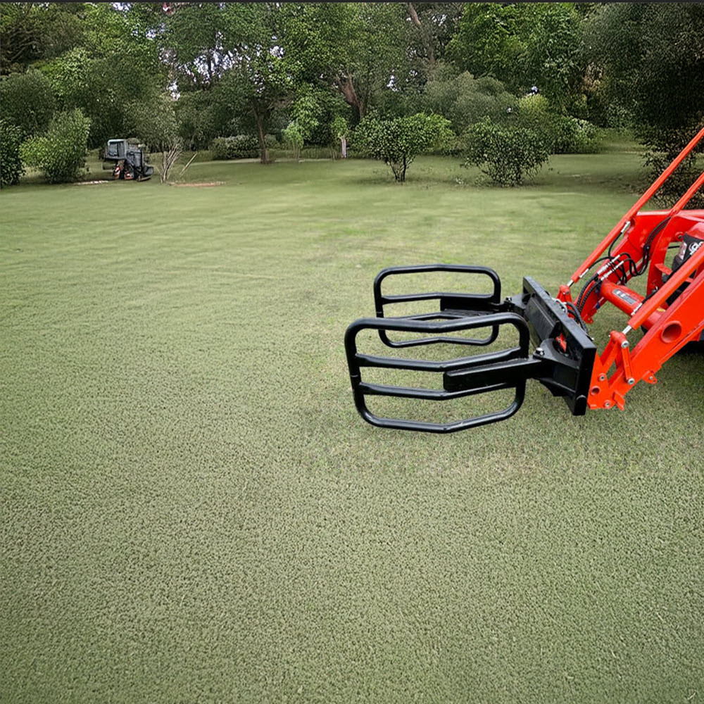 Farm-Maxx Round Bale Grabber

The best way safely move and stack twine wrapped, net wrapped or film wrapped bales. The tubular structure gives added strength and helps prevent damages to bales when moving. 

Standard Features:

Double Cylinder
Hoses and fittings included
Skid steer quick hitch compatible
Front End Loader quick hitch compatible
