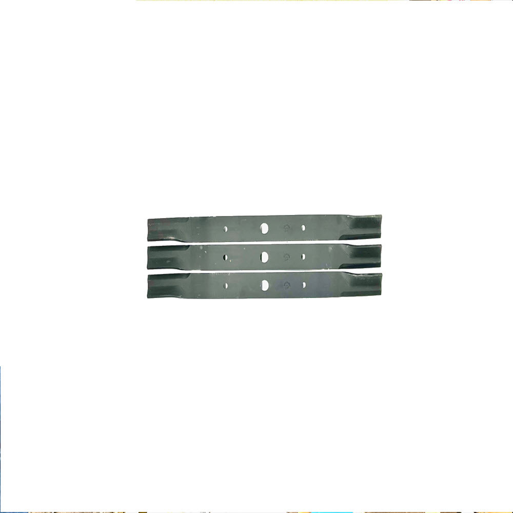 Set of 3 Blades for 84" Grooming Mower 

Overall Length: 28-9/16" 
Cutting Tip to Cutting Tip (Diag.): 28-9/16" (728MM)
Width: 2-11/32""  (60MM)
Thickness: 5/16" (6MM)
Mounting Bolt Holes x 2: 1/2" (12.9MM)
Lift: Approx. 1" (25MM)

Fits:

Sicma/Phoenix/Farm-Maxx/First Choice/Farmtrac Model 84" Grooming Mowers

Replaces:

Sicma/Phoenix/Farm-Maxx/WAC: # 5812707

Kioti® # KM-5812707

Bobcat® # 7009091

First Choice # BGM-027

Alamo® # 00788504

FarmTrac # AM16003

*Made in Italy of High Quality Boron Steel

*Does not fit Kioti mowers made in Korea
