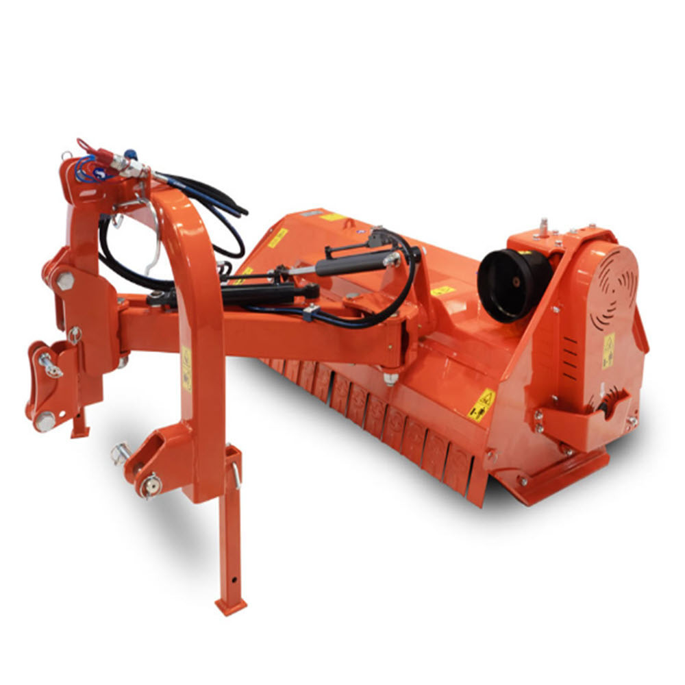 72" Phoenix (Sicma) 3 Point Tractor Ditch Bank Flail Mower Model MLE-180
Hydraulic Offset Boom W/CV PTO Shaft
22 Hammers Total: Hammer # 5715001

The Phoenix Ditch Bank Flail Mowers is perfect for mowing around ponds and hard to reach areas like banks or hill sides. Available in working widths of 47 inches, 60 inches, and 75 inches. The hydraulic system enables you to use the tool behind the tractor or alongside the tractor. 

Standard Features:
External drive belt adjustment
Gearbox with integrated free wheel
Double Parking Stand
Counter Knives system inside the shredding chamber
Side Skids
Side parallelogram hydraulic shift
Constant Velocity PTO shaft
Adjustable Working Height (Roller)
Tilt 90° up and 65° down
Frontal protection against accidental ejection of objects
*Images are representative but may vary from actual product
*Some Assembly Required

*Made by Sicma (Italy), the best flail mowers in the world