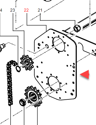 Side Plate, Chain Side, CS/RT10  4131502
