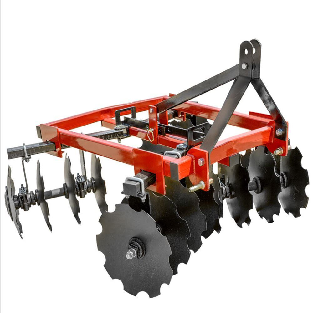 66" Farm-Maxx 3 Point Tractor Disc Harrow Model DH41618 BBS
DH-400 Series Disc Harrow-5 1/2'-Tube Frame 

The Farm-Maxx Disc Harrow is a robust implement is ready to urn fertile soil for planting. The high carbon metal is durable and strong enough for the toughest conditions. The DH 400 series comes in three sizes that make it a good pick, even for the most demanding user.

Standard Features:
Tandem Ganges
Notched Disc Blades
Category 1 Three Point Hitch
Angle Position Adjustment with Center Pins
7 1/2" Blade Spacing
"New Style" or Sealed Ball Bearings
Cat 1 Three Point Hitch