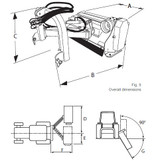 91" Phoenix (Sicma) 3 Point Tractor Ditch Bank Flail Mower Model MPE-230 Hydraulic Offset Boom W/CV PTO Shaft