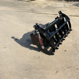 Farm-Maxx TS rake grapple skid steer attachment for brush removal, land clearing, and debris management