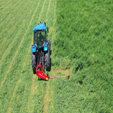 Farm-Maxx FSBM-7H sickle bar mower three-point hitch and PTO connection on compact tractor