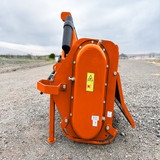 Heavy duty gearbox and PTO connection on Farm-Maxx FTC-48 sub compact 3 point rotary tiller