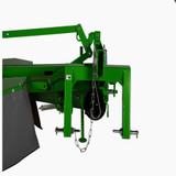 Farm-Maxx FDM-135 Mini drum mower side view showing 53 inch cutting width and 3 point hitch design