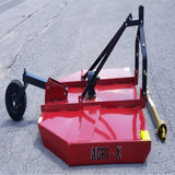 48" Farm-Maxx 3 Point Tractor Rotary Cutter Model AGRI-X 4

The Farm-Maxx Rotary cutter is a heavy duty cutter that will satisfy even the most demanding user. Its heavy duty construction is made to last and keep you out of the shop.

Standard Features:
Reinforced Fabricated deck
Heavy duty driveline W/Shear Bolt Std.
Heavy duty pressed pan type stump jumper
Slip Clutch PTO Std. on Larger Models

Floating Top Hitch
Laminated tailwheel with greasable bearing
Dual laminated tail wheel standard on Model URC-84
Standard safety chains on 84-120 Models
*Images are representative but may vary from actual product