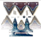 Complete Spare Parts Kit – Farm-Maxx FSBM & BFS Sickle Bar Mowers
Fits:
Farm-Maxx Models w/bolt-on guard bar
Enorossi Models w/bolt-on guard bar
Contains:
3220101 - Long Rivets, Bag of 20 
3220102 - Short Rivets, Bag of 50 
12881230 - Bolt-On Guard, 2qty 
12880853 - Sections/Knives, 25qty
3010815 - Special Screw, 2qty
3011683 - Special Bolt, 2qty Complete Spare Parts Kit – Farm-Maxx FSBM & BFS Sickle Bar Mowers
Fits:
Farm-Maxx Models w/bolt-on guard bar
Enorossi Models w/bolt-on guard bar
Contains:
3220101 - Long Rivets, Bag of 20 
3220102 - Short Rivets, Bag of 50 
12881230 - Bolt-On Guard, 2qty 
12880853 - Sections/Knives, 25qty
3010815 - Special Screw, 2qty
3011683 - Special Bolt, 2qty