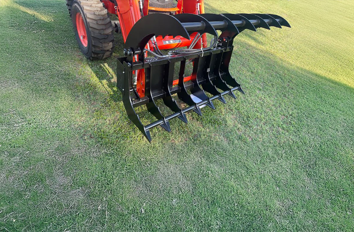Conquer your Land: Front Loader Rake Grapples for your Sub-Compact ...