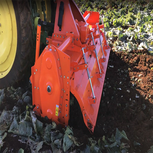 100" tiller in field