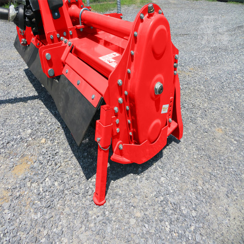 Heavy-duty Farm-Maxx gear drive rotary tiller for compact and utility tractors