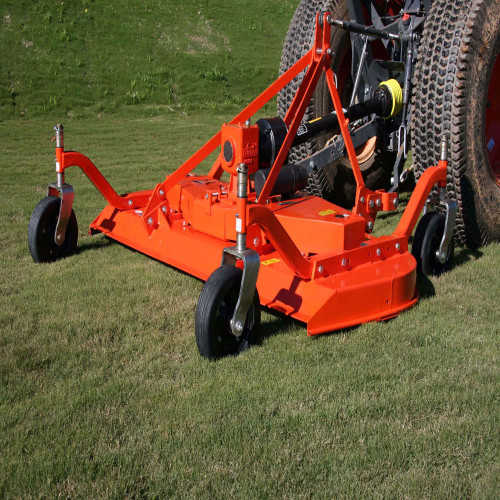 60 inch Farm-Maxx FMR-60 3 point hitch grooming mower cutting grass behind compact tractor rear discharge finish mower for lawns and pasture maintenance