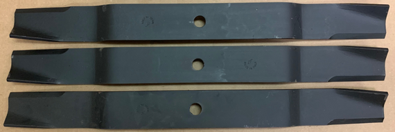 Set of 3 - 72" Grooming Mower Blades-High Lift

Length: 24-1/2" (648MM)
Width: 2-3/8" (60MM)
Thickness: 1/4" (6MM)
Center Mounting Hole: 3/4" (19MM) 

Fits:

Befco Models C16/C26/C30-RD6/C50-RD6 Grooming Mowers

Farm-Maxx Models FMR-72 Grooming Mowers (Made in India)

IronCraft (Titan®) Models SGM-72 Grooming Mowers

Blue Diamond® Models 72" Grooming Mowers

Replaces:

First Choice # BGM-025