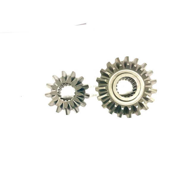 Bevel Gear Drive Set for Rotary Tillers 

Contains:

LVU14804 
LVU14803

Fits

RhinoAg® Models SRT-55/65/73 Rotary Tillers

John Deere® Models 655 Rotary Tillers

Phoenix Models T5/T8 Rotary Tillers

First Choice Models RT04 Rotary Tillers

Replaces:

John Deere® #LVA14547

Alamo/Rhino® #00788821

First Choice # BAB-17265-00/BAB-17265-01

Phoenix #8874040 / also replaces 17265-00/17265-01 Gears.