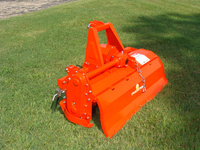 48" Phoenix (Sicma) T4-Series 3-Point Tractor Rotary Tiller Model T4-48K
W/Slip Clutch
15 Tines Each Side- Tine # 4811786 Left/ 4811785 Right

The Phoenix T4 family of rotary tillers are perfect for the independent weekend gardner or horticultural enthusiast that likes to do things for themselves. No worries about these tillers, they are built for dependable trouble-free performance year after year.