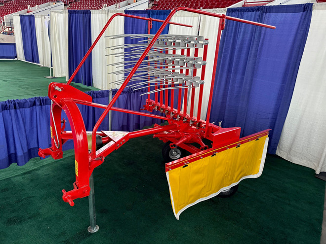 110" Farm-Maxx Rotary Hay Rake Model FRM-280
Rotary Rake, 2.8 Meter

The Farm-Maxx FRM-280 Rotary Rake is a dependable implement that will go the distance. The FRM-280 rotary rake can be easily adjusted to suit your harvesting needs. It also has an oil-filled gearbox, which is completely sealed.

The rotary rake is ideal for use with tractors with 20 HP and min. weight of 1500 lbs. It is perfect for a hay operation that is looking for a machine to meet there needs and stay in the field.

Standard Features:
3-point rotary hay rake
20 HP Recommended
Long flexible tines
Completely sealed oil filled gear box
Removable arms
Excellent turning radius

Specifications:

Number of turning heads: 1
Number of arms per head:8
Number of tines per arm: 3
*Assembly Required - Shipped Unassembled