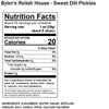 Byler's Relish House 16 oz. Sweet Dill Pickles