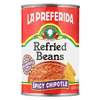 La Preferida® 16 oz. Refried Black Beans with Spicy Chipotle