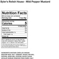 Byler's Relish House 16 oz. Mild Pepper Mustard