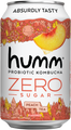 humm 12 fl. oz. Zero Sugar Peach Tea Probiotics Kombucha (6 Pack)